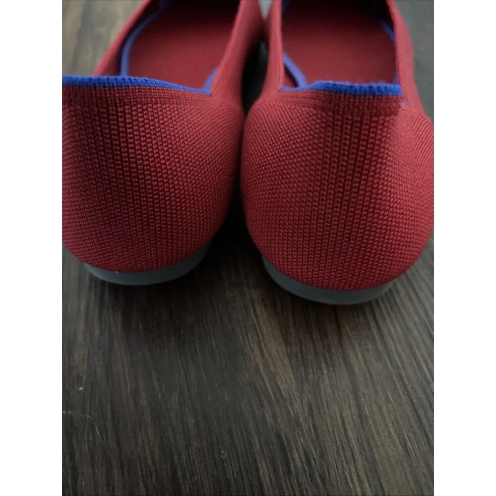 Rothy’s The Point Ballet Flats Y2K SoHo Designer OG Prepster Hipster Red sz12.5